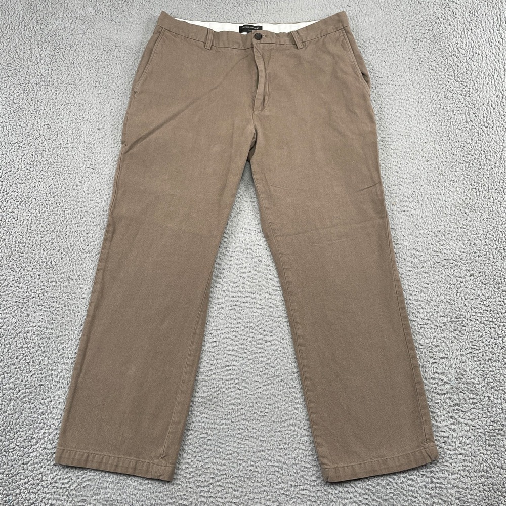 Banana Republic Pants Mens 36x30 Brown Gavin Chino Straight Cotton Casual